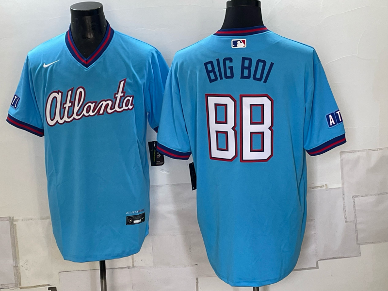 Men 2026 Atlanta Braves #88 Big bio blue Game Nike MLB Jersey 093003